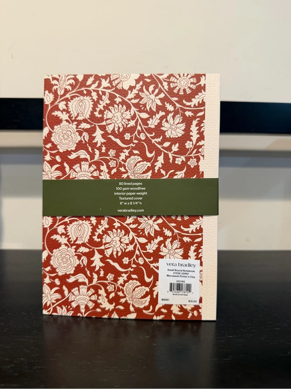 Vera Bradley Marrakesh Cinnamon Small Bound Notebook